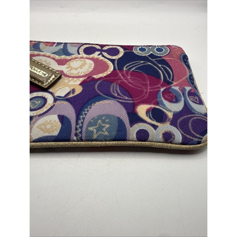 Vintage Coach Poppy Colorful Wristlet Purse Clutch Y2K - Picture 10 of 12